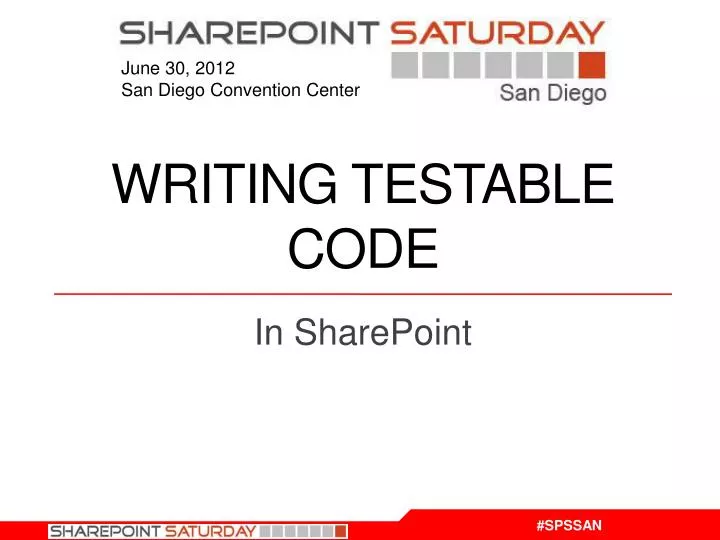 writing testable code