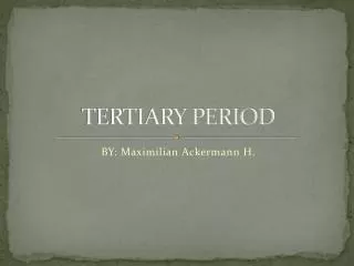 tertiary period