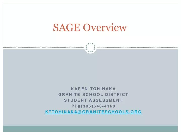 sage overview