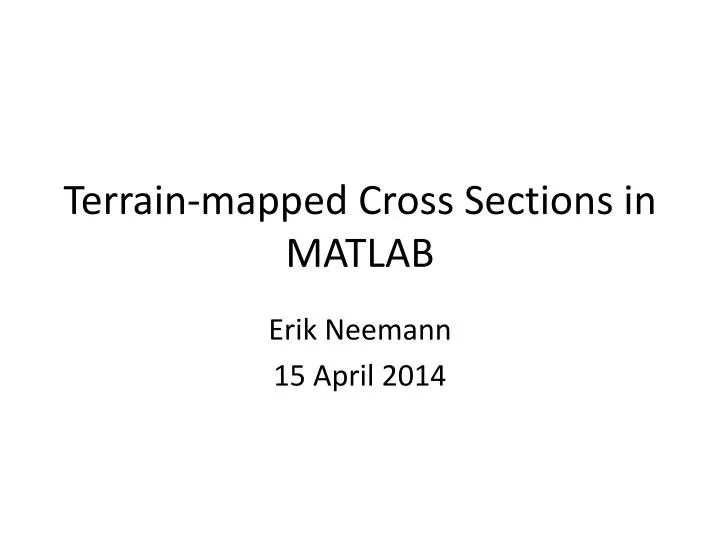 terrain mapped cross sections in matlab