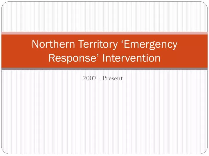 northern territory emergency response intervention