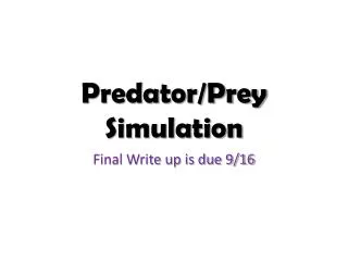 Predator/Prey Simulation