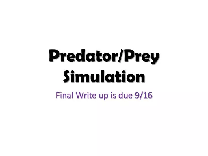 predator prey simulation