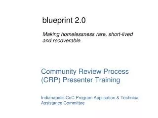 Community Review Process (CRP) Presenter Training