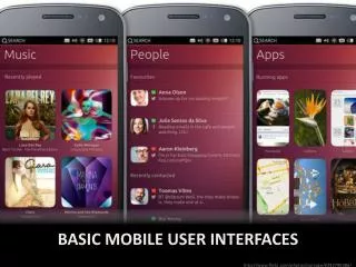 Basic mobile user interfaceS