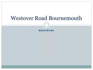Westover Road B ournemouth