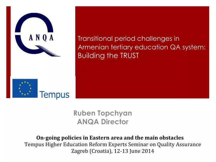 transitional period challenges in armenian tertiary education qa system building the trust