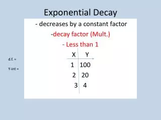 exponential decay