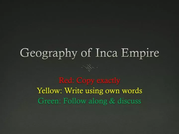 geography of inca empire