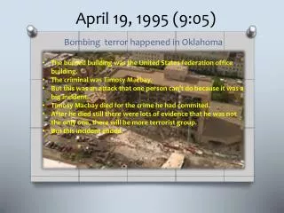 April 19, 1995 (9:05)