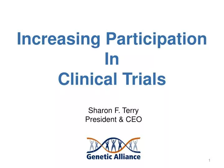 increasing participation in clinical trials