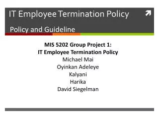IT Employee Termination Policy