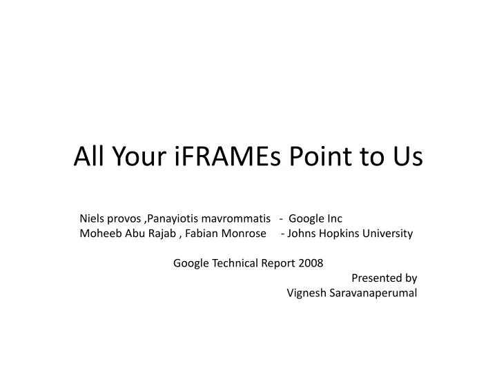 all your iframes point to us