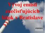 Vývoj emisií znečisťujúcich látok v Bratislave