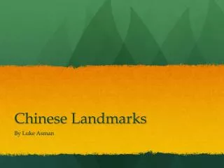 Chinese Landmarks