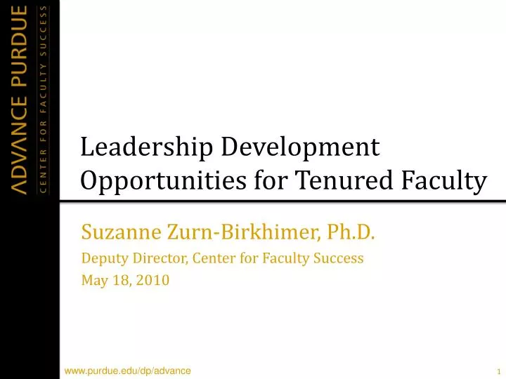 leadership development opportunities for tenured faculty