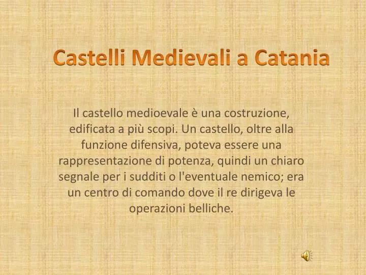 castelli medievali a catania