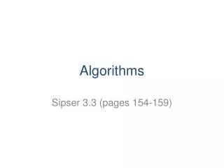 Algorithms