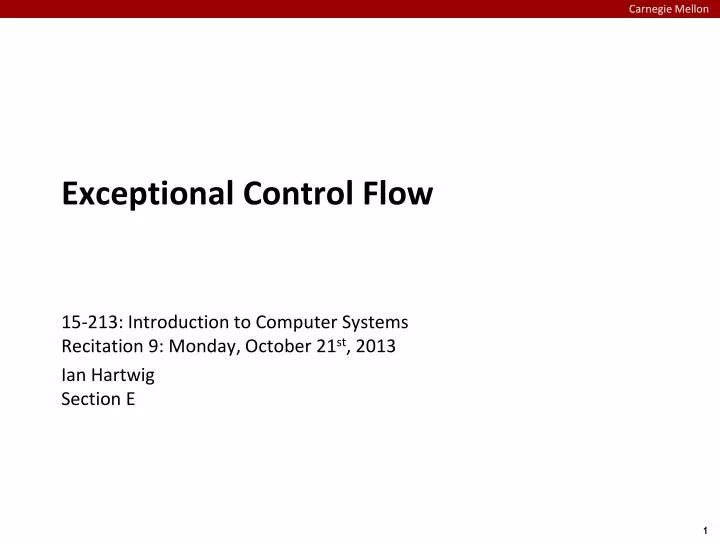 exceptional control flow