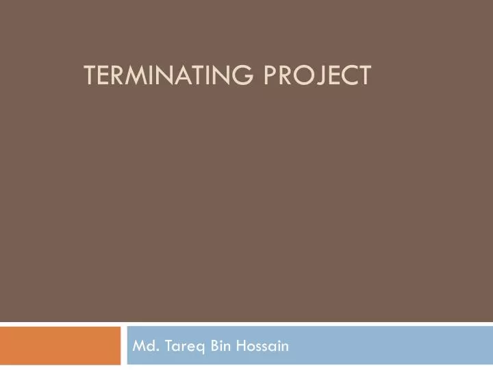 terminating project