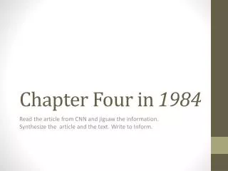 Chapter Four in 1984