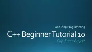 C ++ Beginner Tutorial 10