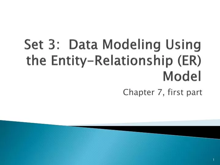 set 3 data modeling using the entity relationship er model