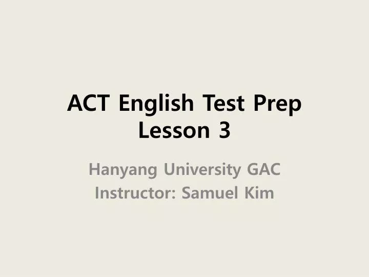 act english test prep lesson 3