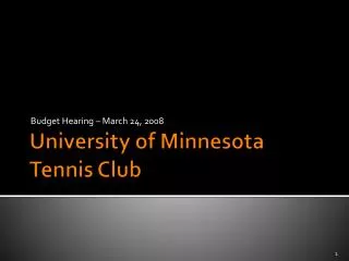 University of Minnesota Tennis Club