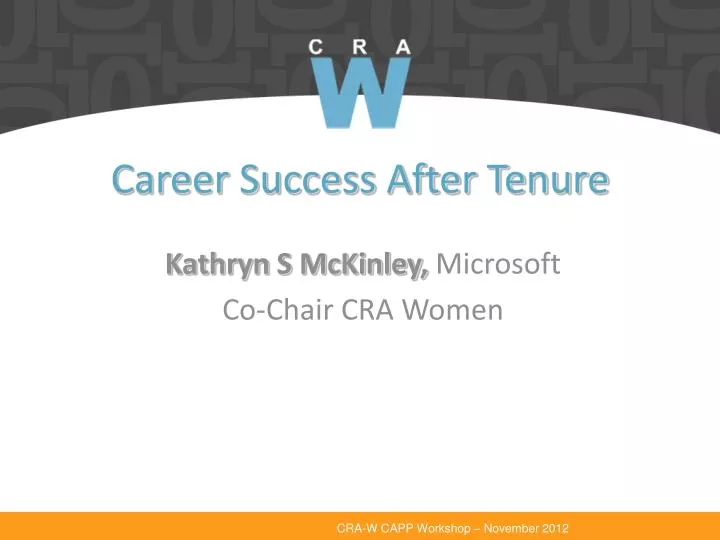 career success after tenure