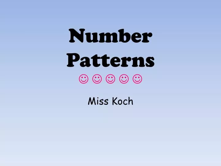 number patterns