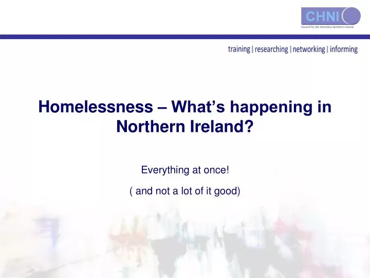 homelessness what s happening in northern ireland