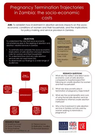 Pregnancy Termination Trajectories in Zambia: the socio-economic costs