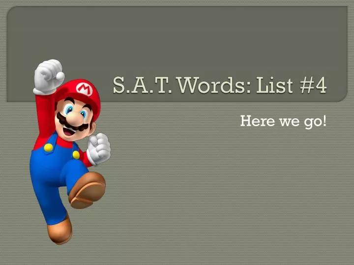 s a t words list 4