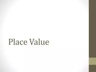 place value
