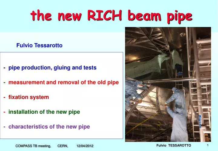 the new rich beam pipe