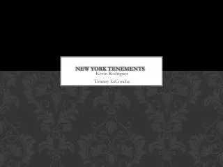 New York Tenements