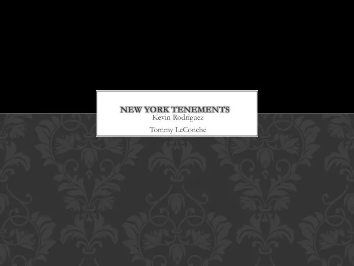 new york tenements