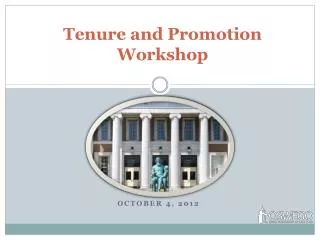 Tenure and Promotion Workshop