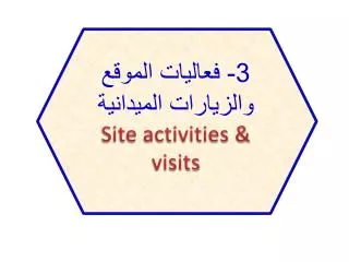 3- ??????? ?????? ????????? ????????? Site activities &amp; visits