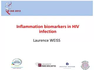 Inflammation biomarkers in HIV infection