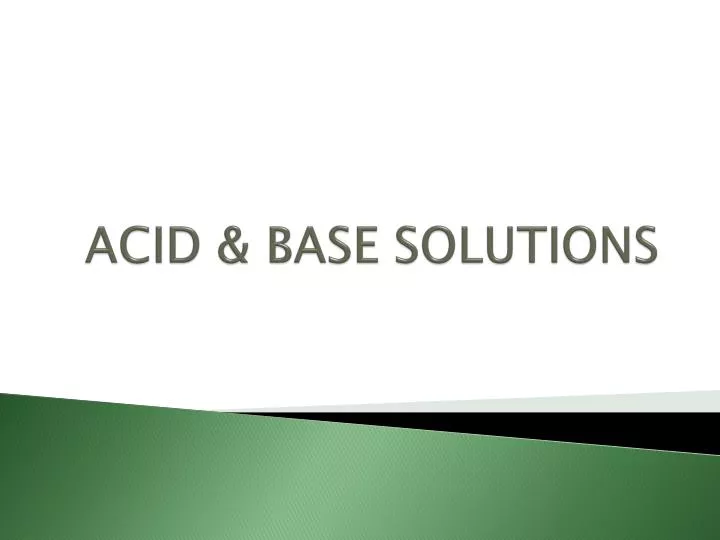 acid base solutions