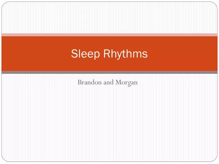 sleep rhythms