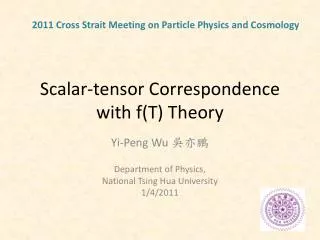 Scalar-tensor Correspondence with f(T) Theory