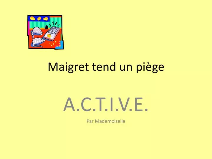 maigret tend un pi ge