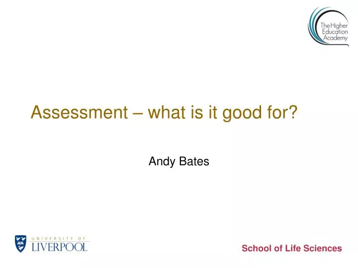assessment what is it good for