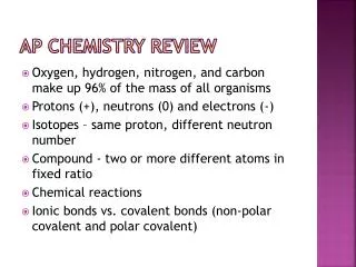 AP Chemistry review