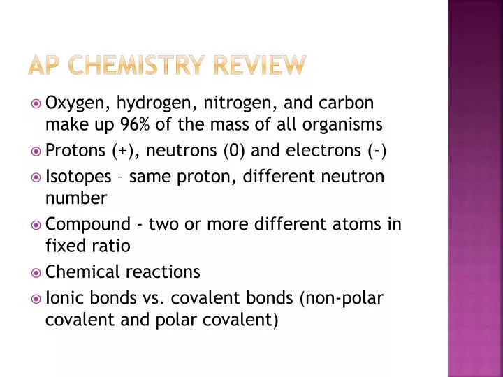 ap chemistry review