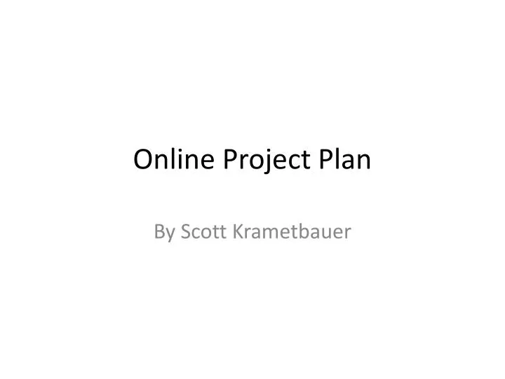 online project plan