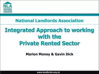 Integrated Approach to working with the Private Rented Sector